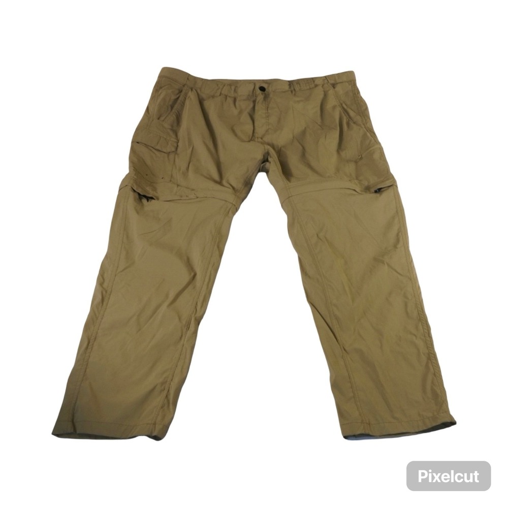 Magellan Outdoors Fish Gear Pants Mens 3XL Khaki Convertible Zip Off Fishing Hik